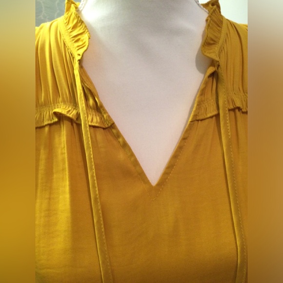 PRICE DROP! Yellow Ruffled Top - Picture 7 of 9